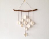 Oatmeal Drops, hanging mobile, wall art, housewarming gift, home decor, wall hanging