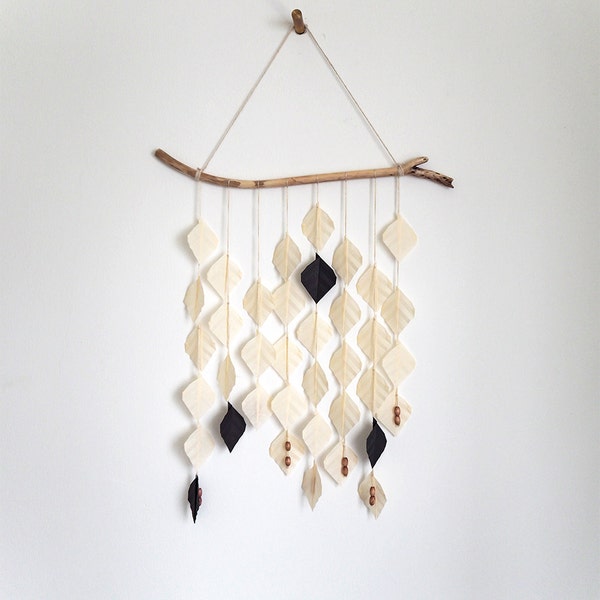 Oatmeal & Black Wall Hanging, hanging mobile, home decor