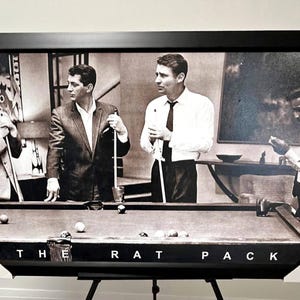 24x38 The Rat Pack fine art print featuring Sammy Davis jr frank Sinatra Dean martin black and white wall art