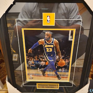 NBA Los Angeles Laker Lebron James 8x10 photo framed