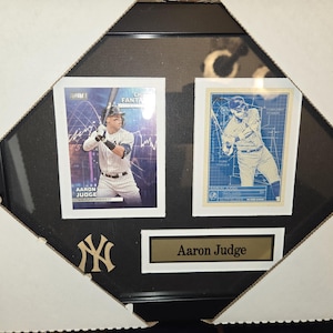 Cornice da baseball da collezione con carte Aaron Judge 2 dei New York Yankees della MLB