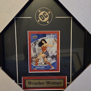 Moldura para cartão colecionável original DC Comics Mulher-Maravilha