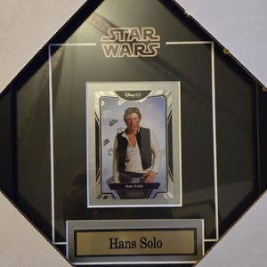 Marco de colección de cartas individuales originales de Hans Solo de Star Wars
