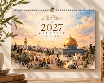 2027 Islamic Calendar – Muslim Wall Calendar, Hijri Dates