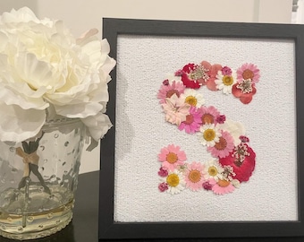 Personalized Pressed Flower Letter