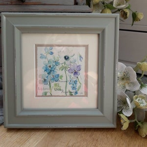 Botanical Flower painting, framed art, Birthday present,  Anniversary, garden, flower lover, gift, keepsake