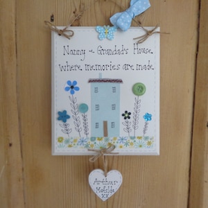 GRANDPARENTS, Grandma, Grandad, Nanny personalised wooden plaque, leaving present, gift, keepsake, present