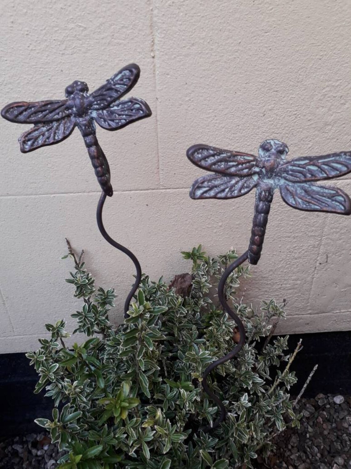 Dragonflies Dragonfly Garden Stakes x 2 Plant Pot Garden Etsy