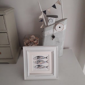 FISH, Mackerel Watercolour painting, coast, coastal, sea, Framed, Gift, Keepsake, Art,