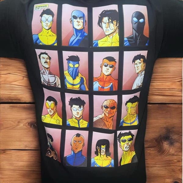 Camiseta de variantes invencibles, camiseta de Invincible vs. Conquest, sudadera invencible, sudadera con capucha de superhéroe, regalo para fan de cómics.