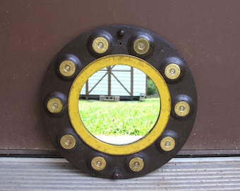 Western mirror, mens gift, metal mirror, rustic mirror, cowboy decor, FEDERAL, Texas decor, salvaged metal,  unique wall decor