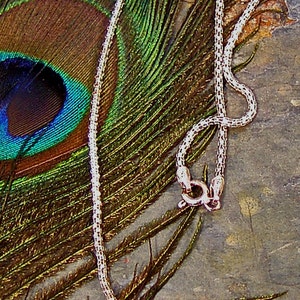 16-Zoll-Hollow Runde Schleife Mesh Sterling Silber Halskette Kette - C40