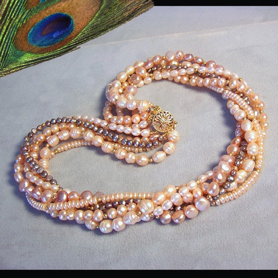 Pearl torsade necklace hot sale