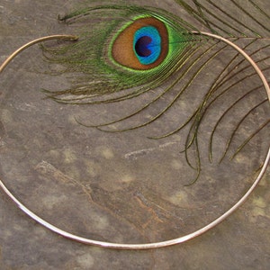 Neck Ring ~ Sterling Silver Torque ~ Choker Necklace ~ Round Neck Wire