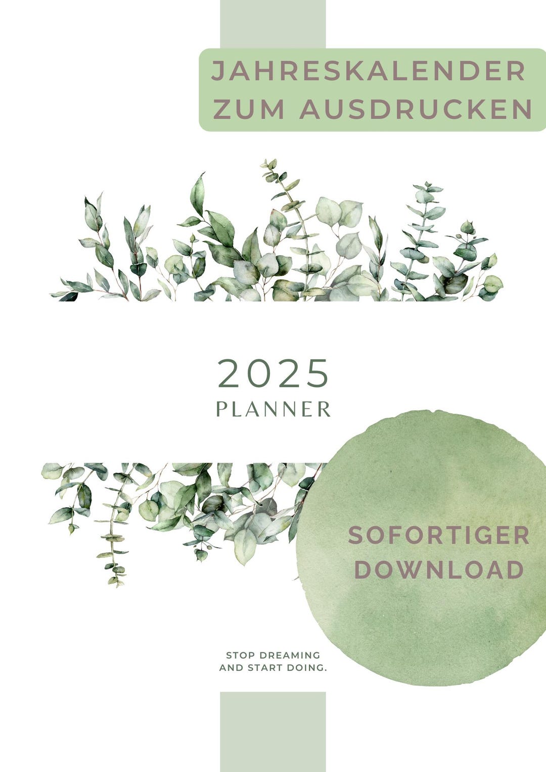 Kalender 2025 | Planer 2025 | Monatsplaner | Jahresplaner