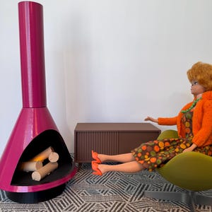 1:6 Scale Mid-century Style Fireplace