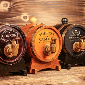 Miniature Whiskey Barrels Set Of 10 - 7/8 Inch Tall For Model Trains, Railroad Scenery
