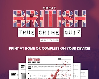 British True Crime Quiz | Printable Trivia (PDF Download)