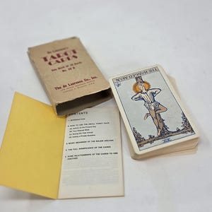 Antique Tarot Rider Waite Smith de Laurence Missing One Card Original Box
