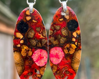 Desert Cholla Cactus Skeleton Resin Fusion Light Weight Earrings