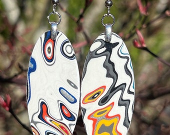 Sweet Fordite Earrings Detroit Agate Car Paint