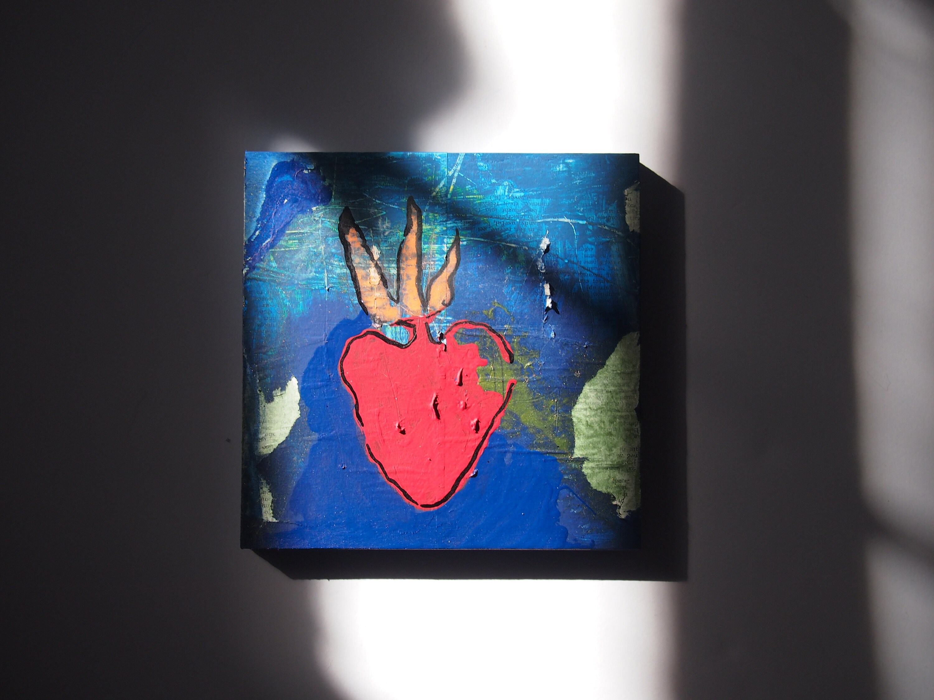 Sacred Heart Painting Original Abstract Art Etsy