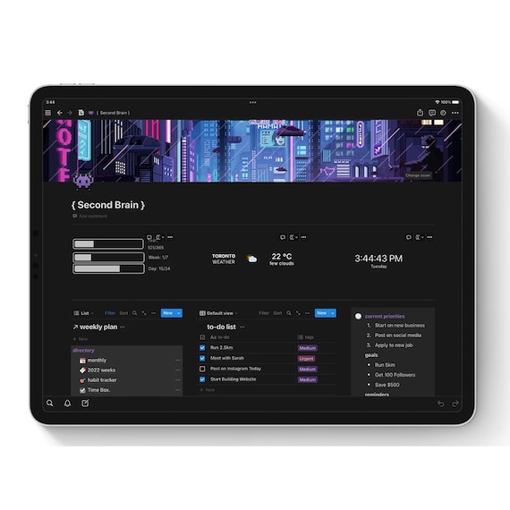 2024 Notion Productivity Planner Yearly Progress Tracking, Accountability Tracking, Habit Tracking, Goal Setter, Time Management, To-do list