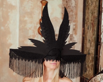 Black Lace Masquerade Mask: Venetian Dance Mask, Halloween Costume