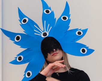 Winged Angel Headpiece: Lace Eye Mask, Cosplay Seraph Mask