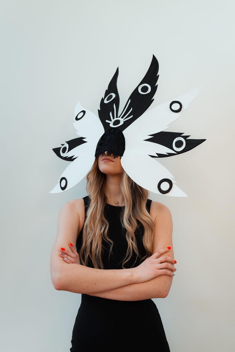 Winged Angel Mask: Lace Seraphim Cosplay Headpiece - Etsy