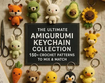 Amigurumi Keychain Crochet Pattern Bundle: 150+ Mini Plush Toys (Digital PDF)