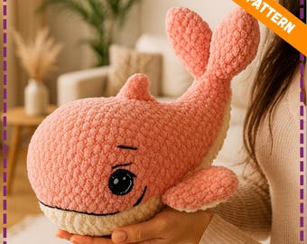 Crochet Whale Amigurumi Pattern: DIY Plush Toy (PDF Pattern)