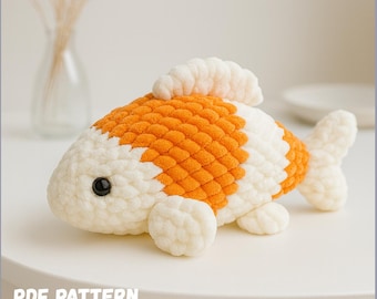 Peluche Koi Fish all'uncinetto: modello Amigurumi per principianti (PDF)