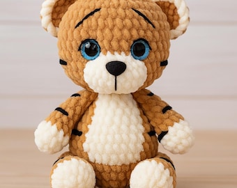 Crochet Tiger Plush Pattern: Amigurumi Tiger Toy (PDF)