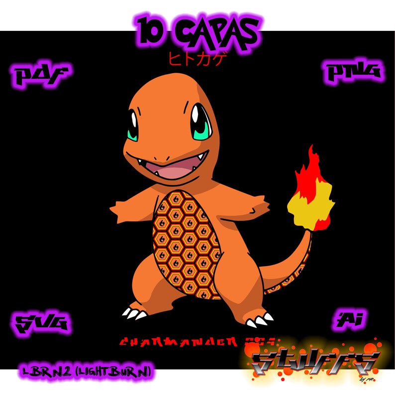 004 CHARMANDER Multilayer File SVG, Pdf, AI, Png - Etsy Canada