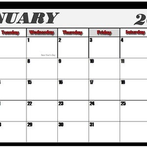 Calendar 2025 Printable
