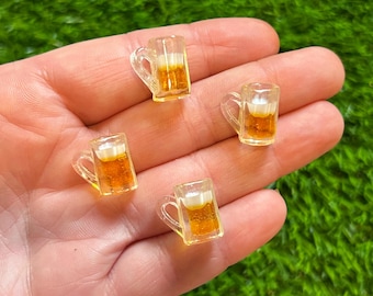 Mini Beer Charms DIY Accessories Resin Charms Pendant Necklace Earring Jewelry Findings Craft Craft Supply Cabochon Tiny DIY Charms