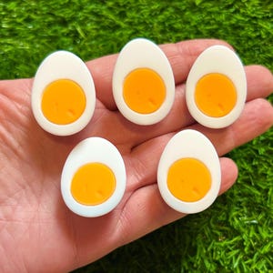 Deviled Egg Charms DIY Accessories Resin Charms Pendant Necklace Earring Jewelry Findings Craft Flatback Charms Cabochon Tiny DIY Supply