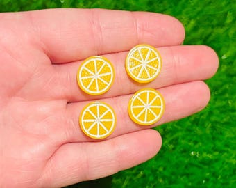 Lemon Charms DIY Accessories Resin Charms Pendant Necklace Earring Jewelry Findings Craft Flatback Charms Cabochon Tiny DIY Supply