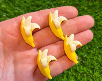 Banana Charms DIY Accessories Resin Charms Pendant Necklace Earring Jewelry Findings Craft Flatback Charms Cabochon Tiny DIY Supply