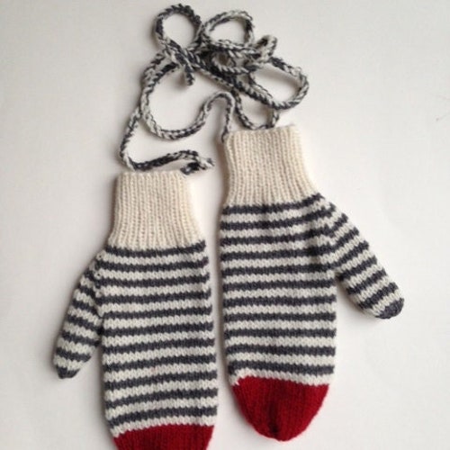 Adult Sock Monkey Mittens on a String/cord Etsy