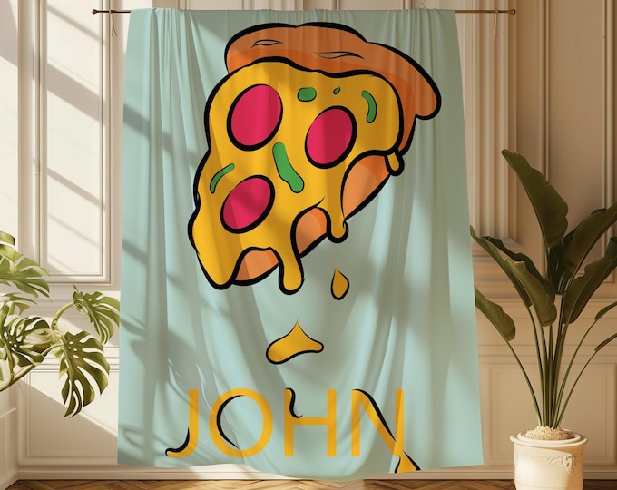 Personalized Pizza Blanket: Custom Minky or Sherpa Throw