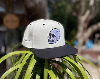 Bone Tide Hat – Skull Snapback by Washed Up Co, Island Lifestyle Cap, Key West Coastal Surf Hat