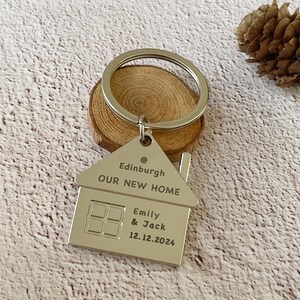 New Home Gift - Gift for New House - First Home Keyring - Personalised Housewarming Gift - Moving in Gift - Durable new home Keyring