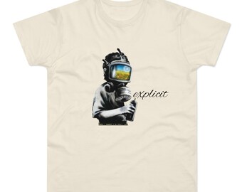 Nature lover graphic t-shirt, sustainable French design t-shirt, an image of the future