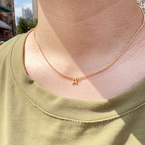 Collier initial personnalisé - Cadeau bijoux prénom personnalisé pour elle - Collier lettre minimaliste - Cadeau pour la fête des Mères
