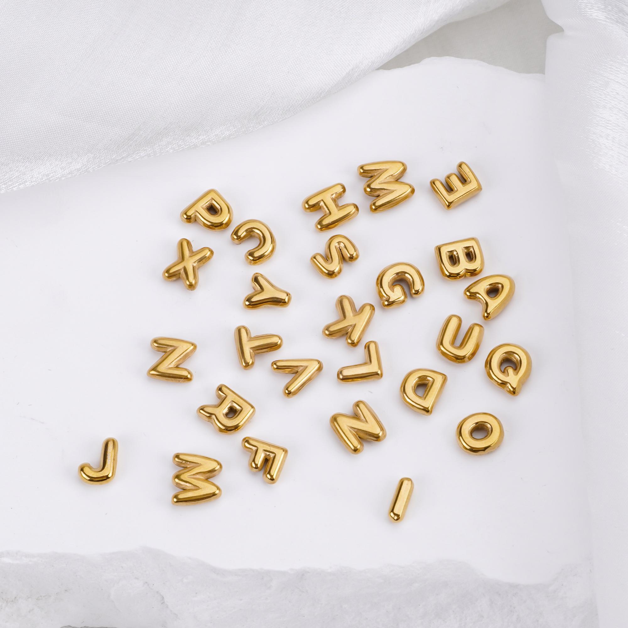 Custom 3D Bubble Name Initial Necklace - Personalized Jewelry Gift for Mom | Gold, Silver, Rose Gold