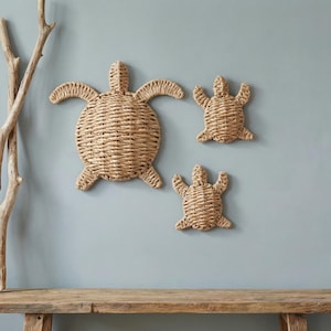 Handmade Turtle Wall Decor, Statement Wall Decor, Coastal Beach Art, Kids Nursery Gift