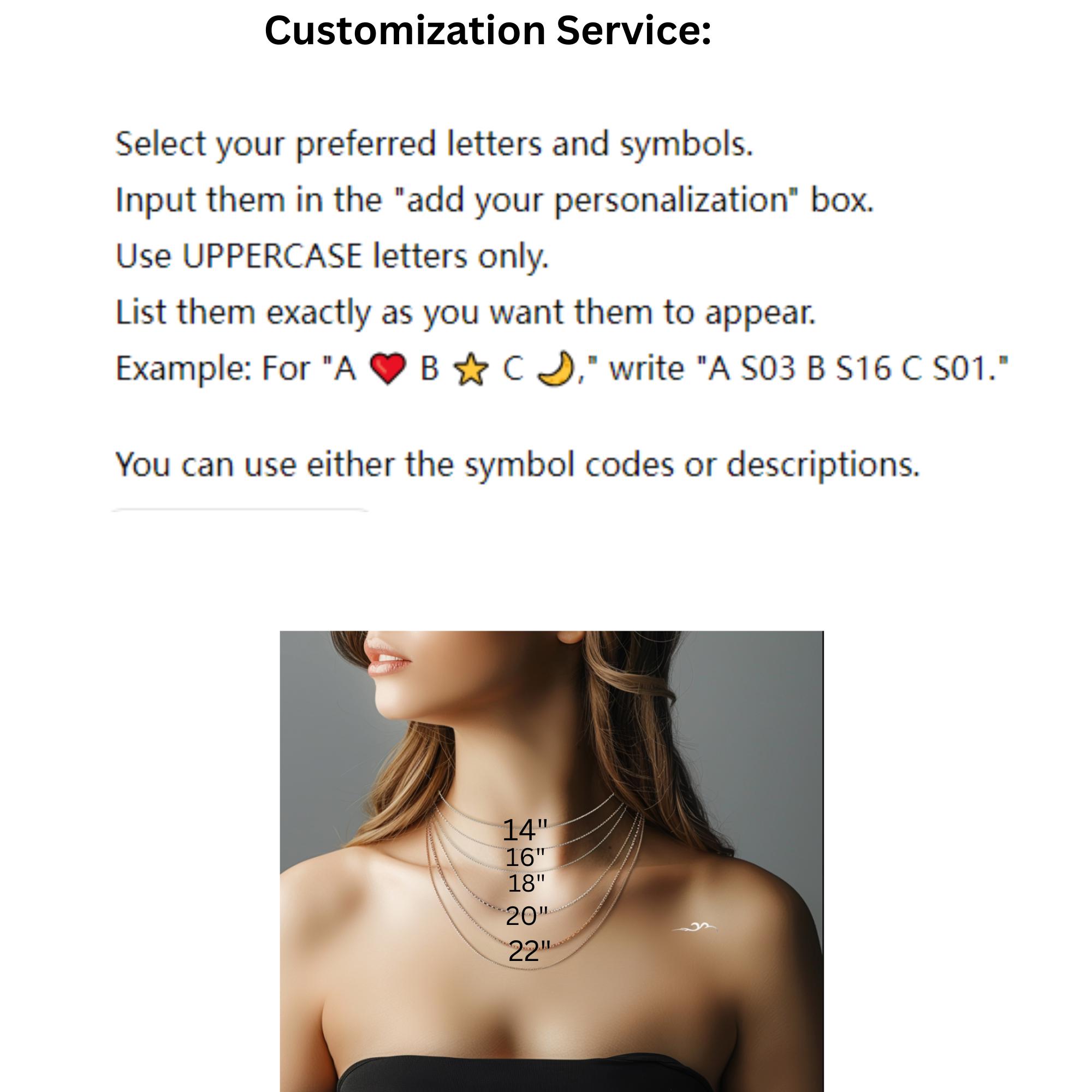 Custom 3D Bubble Name Initial Necklace - Personalized Jewelry Gift for Mom | Gold, Silver, Rose Gold