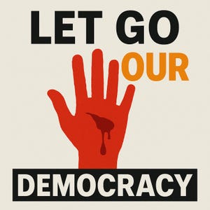 Mani lontane dalla nostra democrazia / Cartello di protesta 20"x20" / Download immediato / Anti-Trump e Musk / PNG